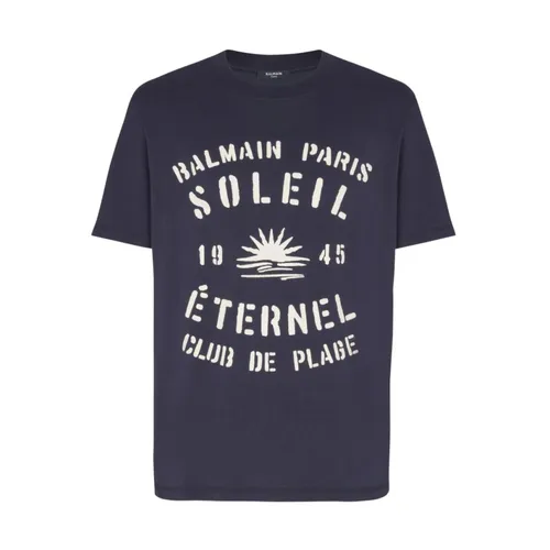Balmain - Tops > T-Shirts - Blue - Balmain - Modalova