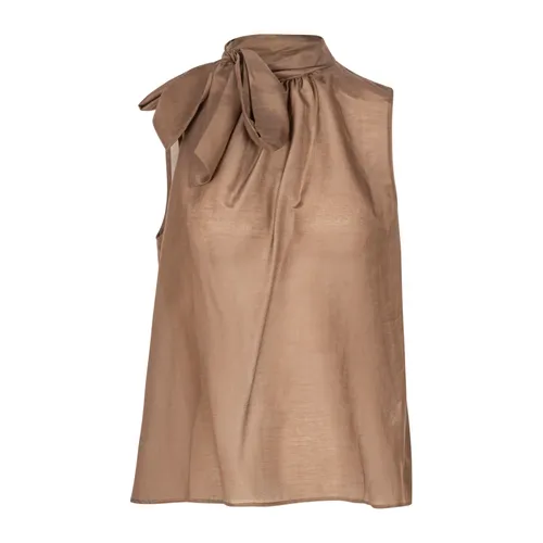 Tops > Sleeveless Tops - - Solotre - Modalova