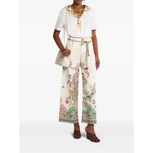 Etro - Jeans > Wide Jeans - Beige - Etro - Modalova