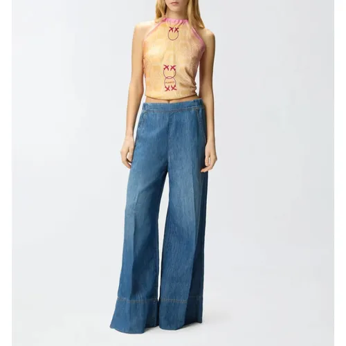 Pinko - Jeans > Wide Jeans - Blue - Pinko - Modalova