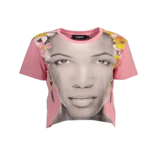 Desigual - Tops > T-Shirts - Pink - Desigual - Modalova