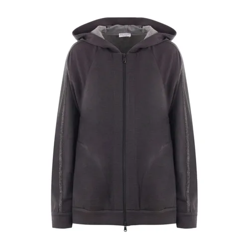 Sweatshirts & Hoodies > Zip-throughs - - Brunello Cucinelli - Modalova
