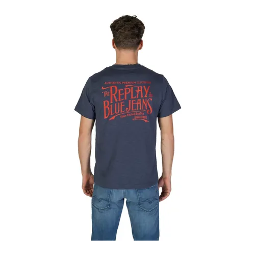 Replay - Tops > T-Shirts - Blue - Replay - Modalova