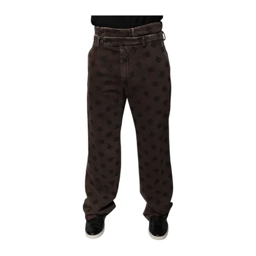 Trousers > Straight Trousers - - Dolce & Gabbana - Modalova