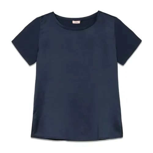 Oltre - Tops > T-Shirts - Blue - Oltre - Modalova