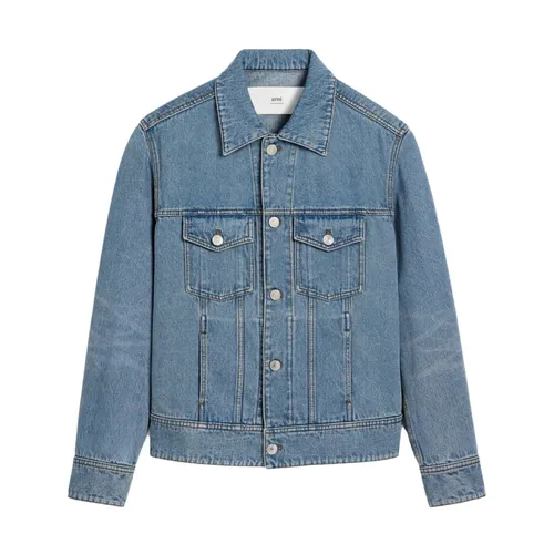Jackets > Denim Jackets - - Ami Paris - Modalova