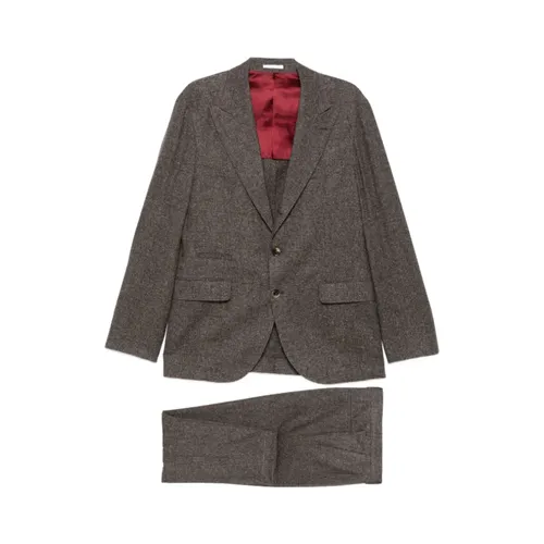 Suits > Suit Sets > Single Breasted Suits - - Brunello Cucinelli - Modalova