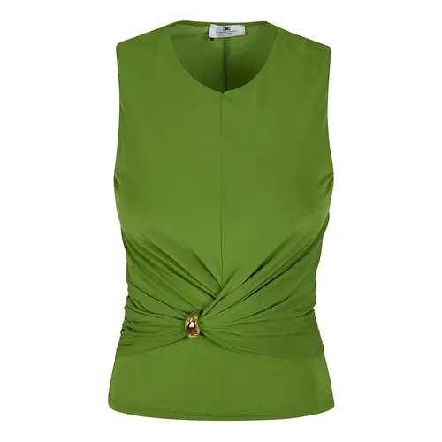 Tops > Sleeveless Tops - - Elisabetta Franchi - Modalova