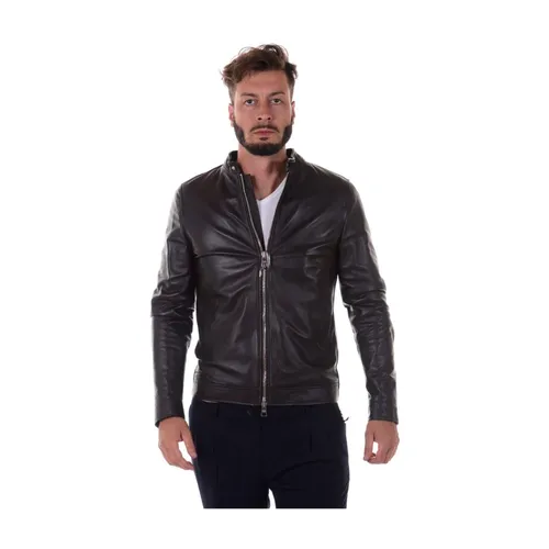 Jackets > Leather Jackets - - Daniele Alessandrini - Modalova