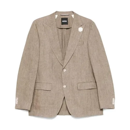 Hugo - Jackets > Blazers - Beige - Hugo - Modalova