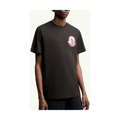 Moncler - Tops > T-Shirts - Black - Moncler - Modalova