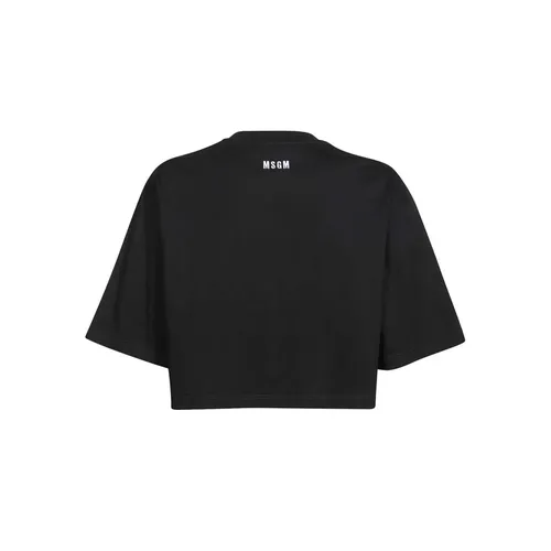 Msgm - Tops > T-Shirts - Black - Msgm - Modalova