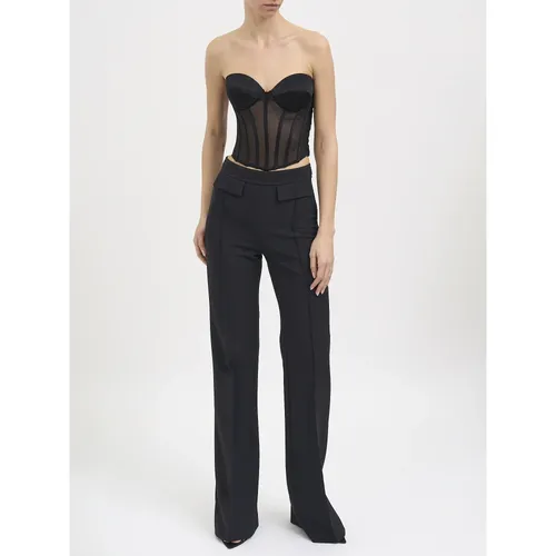 Trousers > Wide Trousers - - Elisabetta Franchi - Modalova