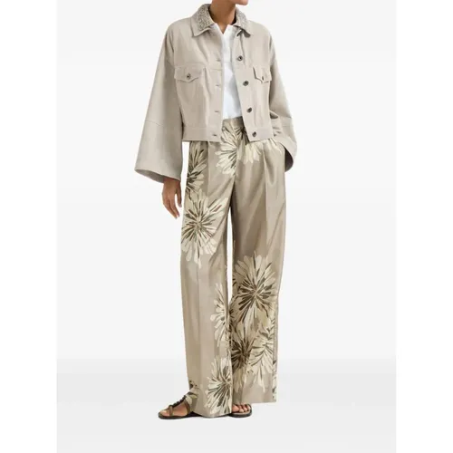 Trousers > Wide Trousers - - Brunello Cucinelli - Modalova