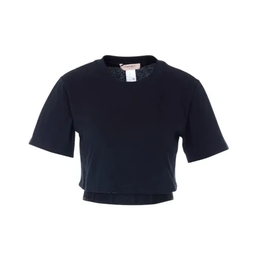Twinset - Tops > T-Shirts - Black - Twinset - Modalova