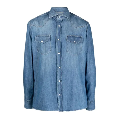 Shirts > Denim Shirts - - Brunello Cucinelli - Modalova