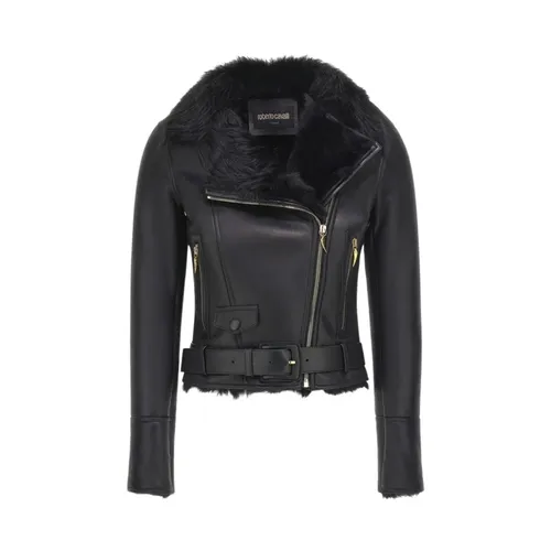 Jackets > Leather Jackets - - Roberto Cavalli - Modalova