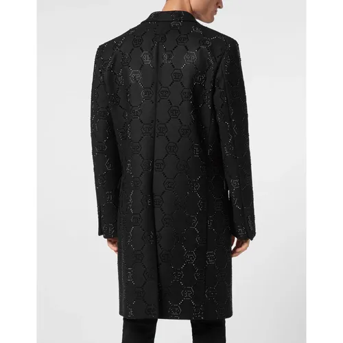 Coats > Single-Breasted Coats - - Philipp Plein - Modalova