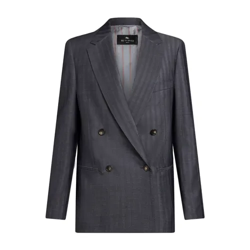 Etro - Jackets > Blazers - Blue - Etro - Modalova
