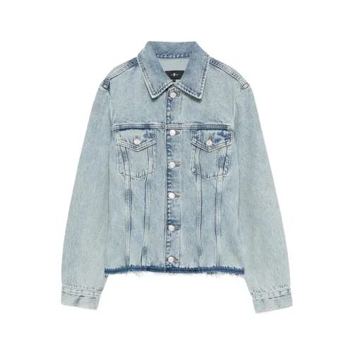 Jackets > Denim Jackets - - 7 For All Mankind - Modalova