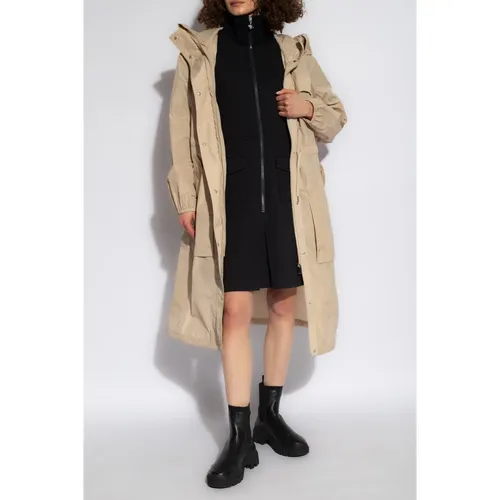 Moncler - Coats > Parkas - Beige - Moncler - Modalova