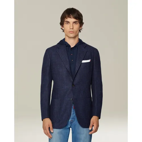 Kiton - Jackets > Blazers - Blue - Kiton - Modalova