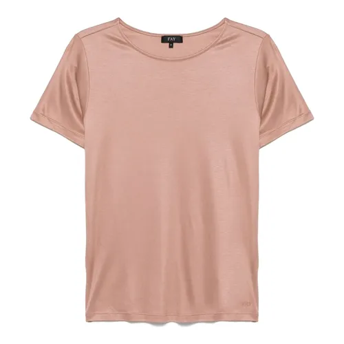 Fay - Tops > T-Shirts - Pink - Fay - Modalova