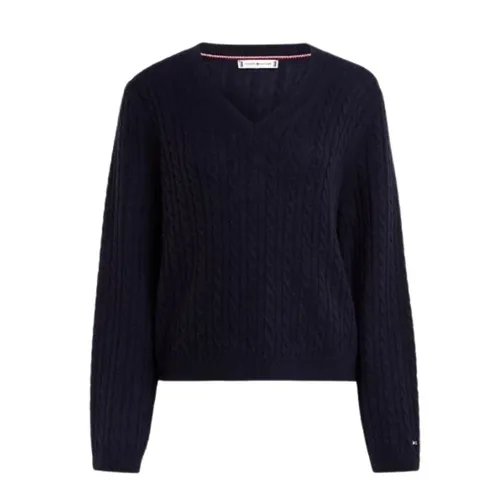 Knitwear > V-neck Knitwear - - Tommy Hilfiger - Modalova