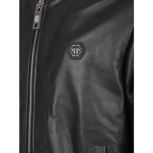 Jackets > Leather Jackets - - Philipp Plein - Modalova