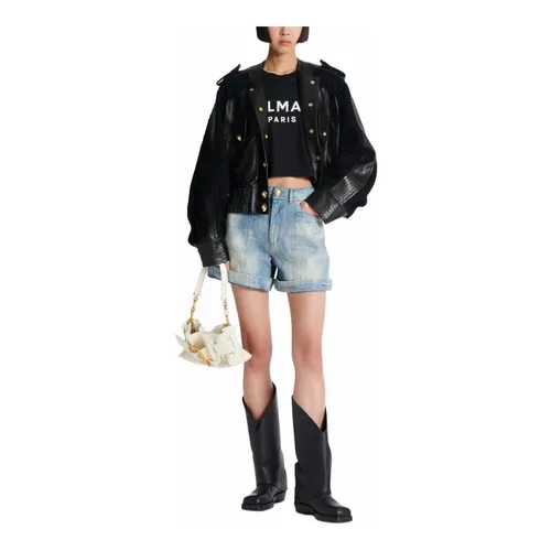 Balmain - Tops > T-Shirts - Black - Balmain - Modalova