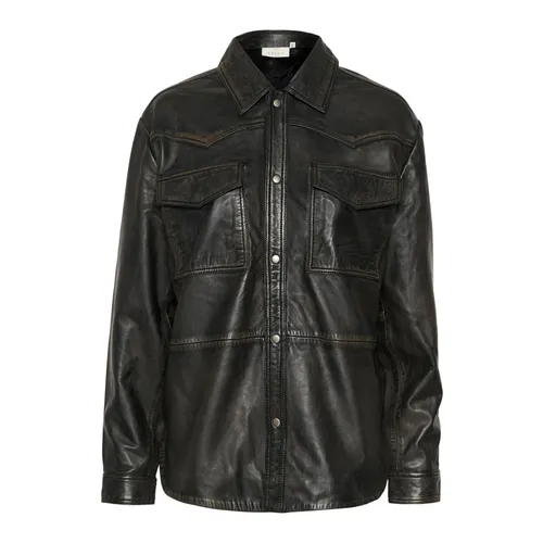 Jackets > Leather Jackets - - Kaffe - Modalova