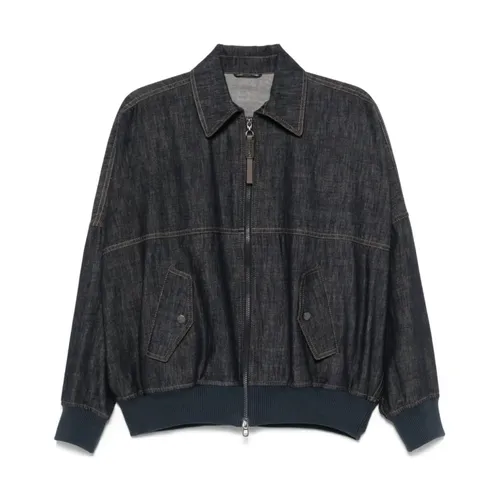 Jackets > Denim Jackets - - Brunello Cucinelli - Modalova