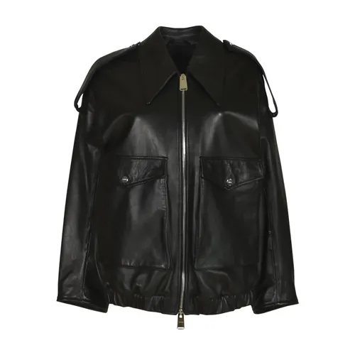 Jackets > Leather Jackets - - Dondup - Modalova