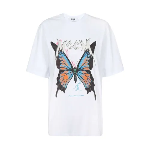 Msgm - Tops > T-Shirts - White - Msgm - Modalova