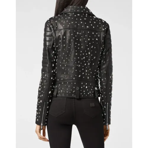 Jackets > Leather Jackets - - Philipp Plein - Modalova