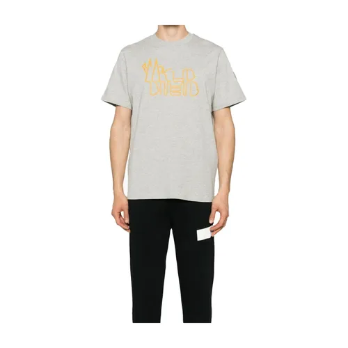 Moncler - Tops > T-Shirts - Gray - Moncler - Modalova
