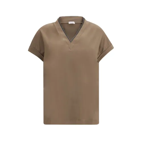 Tops > T-Shirts - - Brunello Cucinelli - Modalova