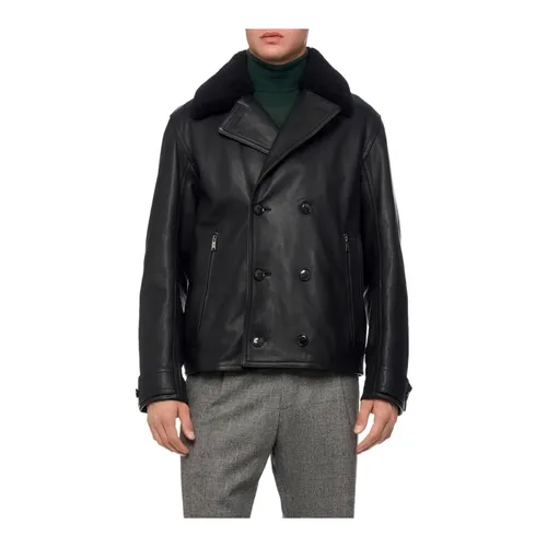 Jackets > Leather Jackets - - Hugo - Modalova