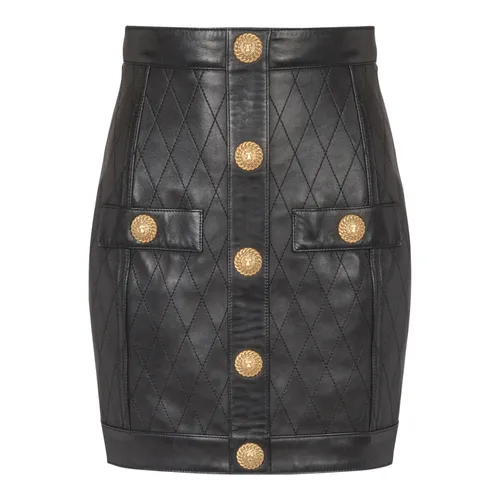 Skirts > Leather Skirts - - Balmain - Modalova
