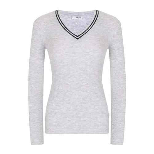 Knitwear > V-neck Knitwear - - Brunello Cucinelli - Modalova