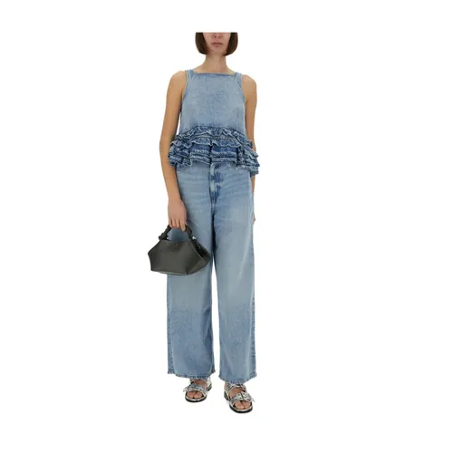Ganni - Jeans > Wide Jeans - Blue - Ganni - Modalova