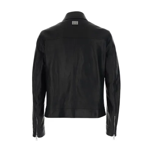 Jackets > Leather Jackets - - Dolce & Gabbana - Modalova