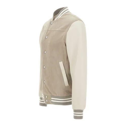 Jackets > Leather Jackets - - Eleventy - Modalova
