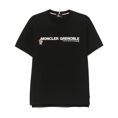 Moncler - Tops > T-Shirts - Black - Moncler - Modalova