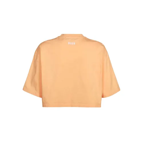 Msgm - Tops > T-Shirts - Orange - Msgm - Modalova