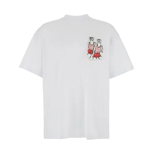 Msgm - Tops > T-Shirts - White - Msgm - Modalova