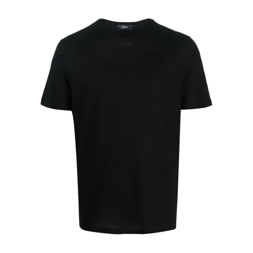 Herno - Tops > T-Shirts - Black - Herno - Modalova
