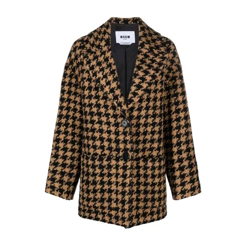 Coats > Single-Breasted Coats - - Msgm - Modalova