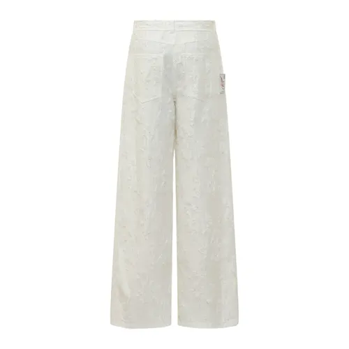Trousers > Wide Trousers - - Msgm - Modalova