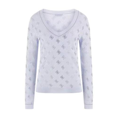 Knitwear > V-neck Knitwear - - Guess - Modalova